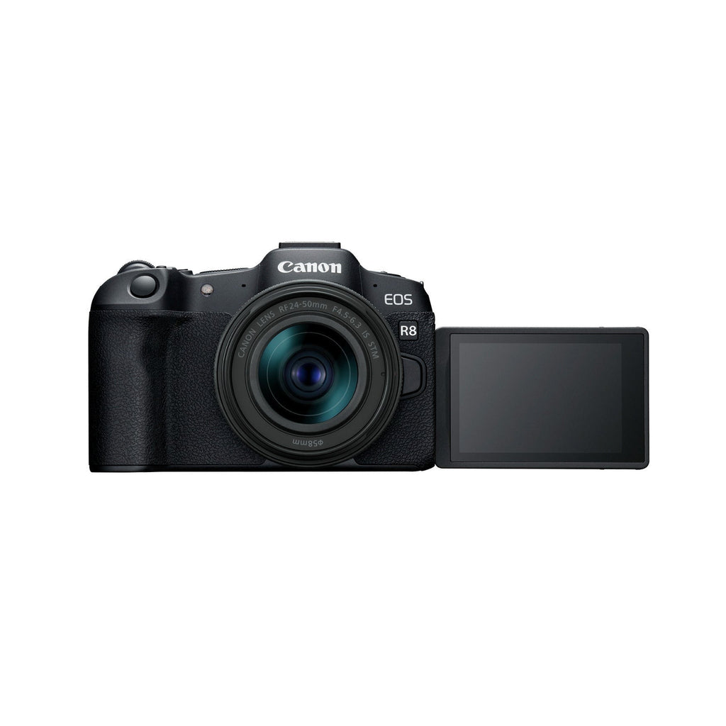 Canon EOS R8 Mirrorless Camera with RF 24-50mm f/4.5-6.3 IS STM Lens Bundle