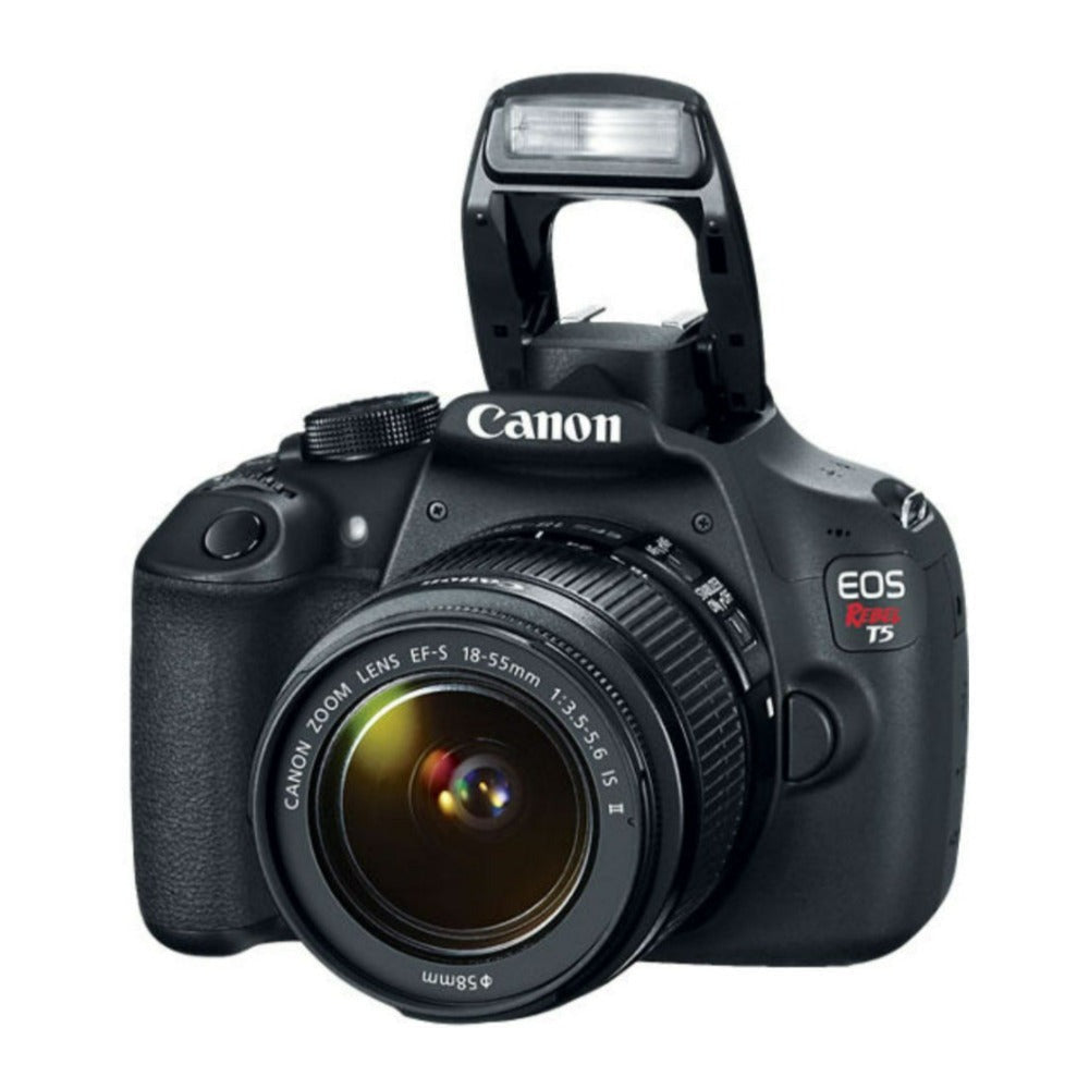 Canon EOS Rebel T5 DSLR Camera with 18-55mm II Lens, 18MP, 3.0" LCD (Black) (Certified Refurbished)