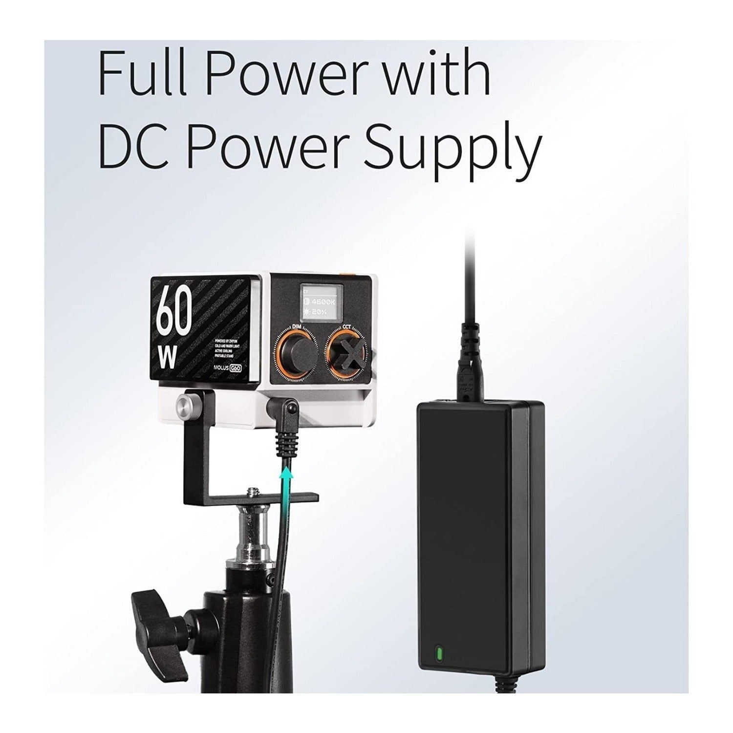 Zhiyun MOLUS G60 Bi-Color Pocket COB Monolight - 60W Power Output with 128GB Memory Card
