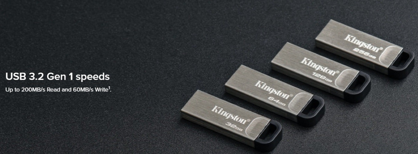 Kingston 128GB DataTraveler Kyson 200MBPS Read 60MBPS Write Speed Flash Drive (5-Pack) Bundle