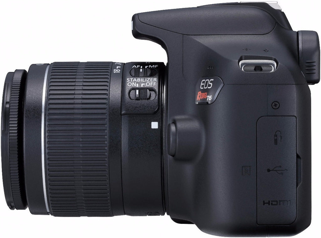 Canon EOS Rebel T6 DSLR Camera with 18-55mm and 75-300mm Lenses and Bag Bundle (Used)