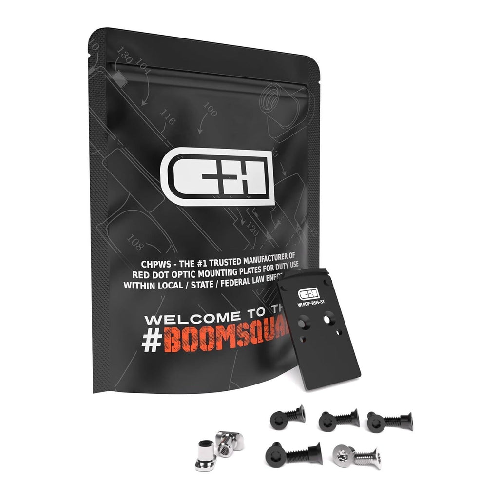 C+H Red Mount Plate for Walther PDP 1.0 with Ultra Thin Design and Strong Mounts