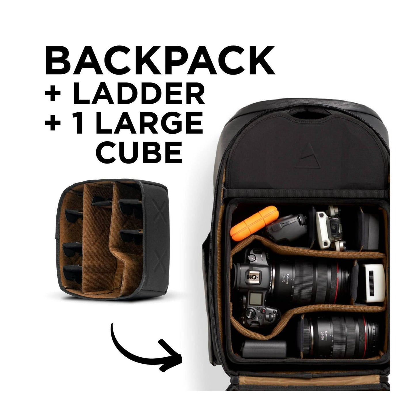 Nomatic Mckinnon 25L Durable Camera Backpack with One Large Cube Divider (Black)