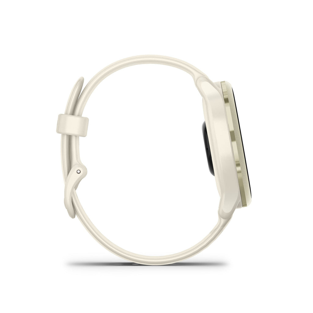 Garmin vivoactive 6 GPS Smartwatch (Lunar Gold/Bone) with Earbuds Bundle