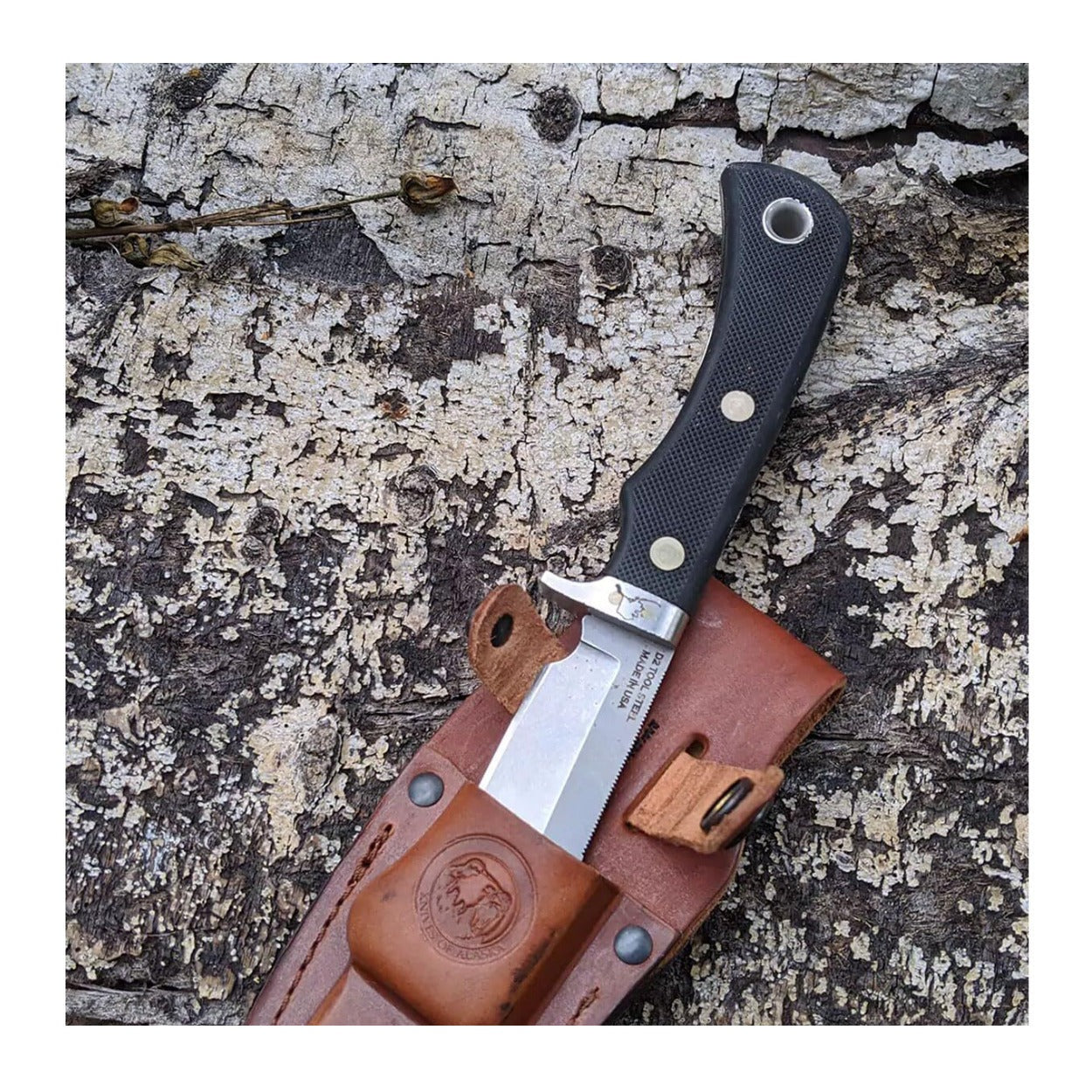 Knives Of Alaska 9.5-Inch Magnum Alaskan SureGrip Hunting Knife (Black)