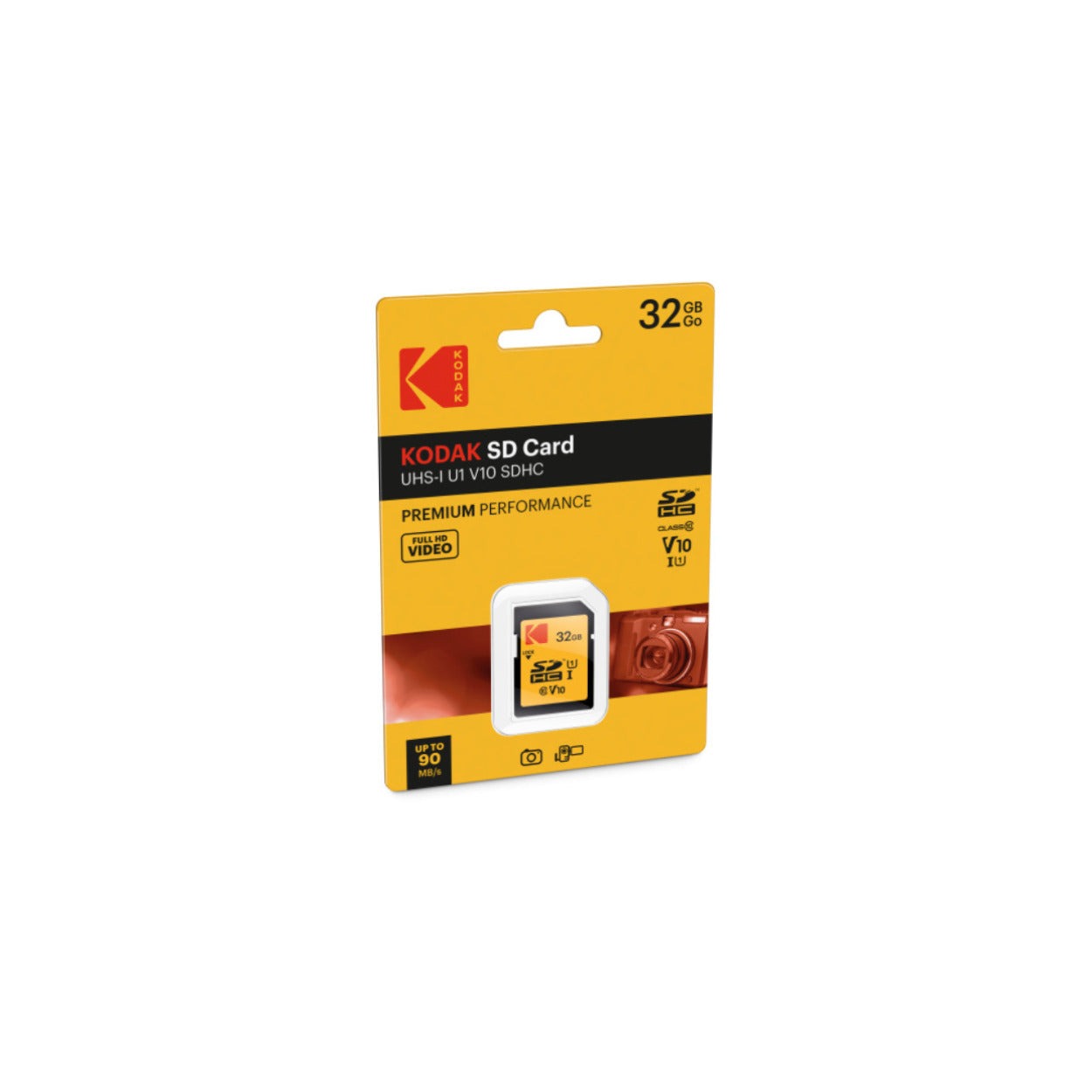 Kodak 64GB SD Class 10 UHS-I U1 V10 Full HD Memory Card with Reader Bundle