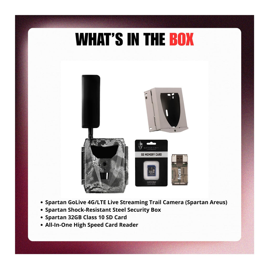 Spartan GoLive 4G/LTE Live Streaming Trail Camera (AT&T) with Accessories