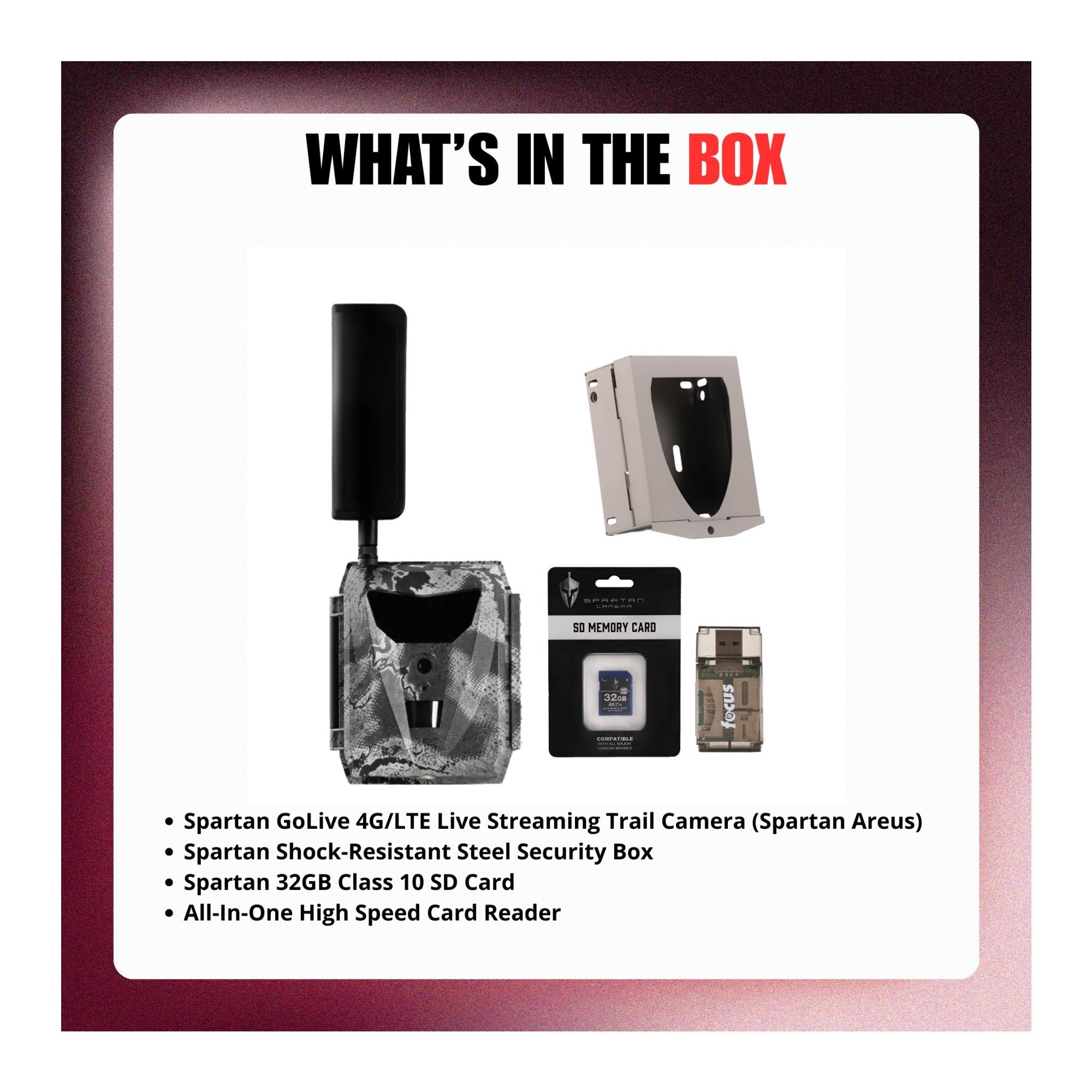 Spartan GoLive 4G/LTE Live Streaming Trail Camera (AT&T) with Accessories