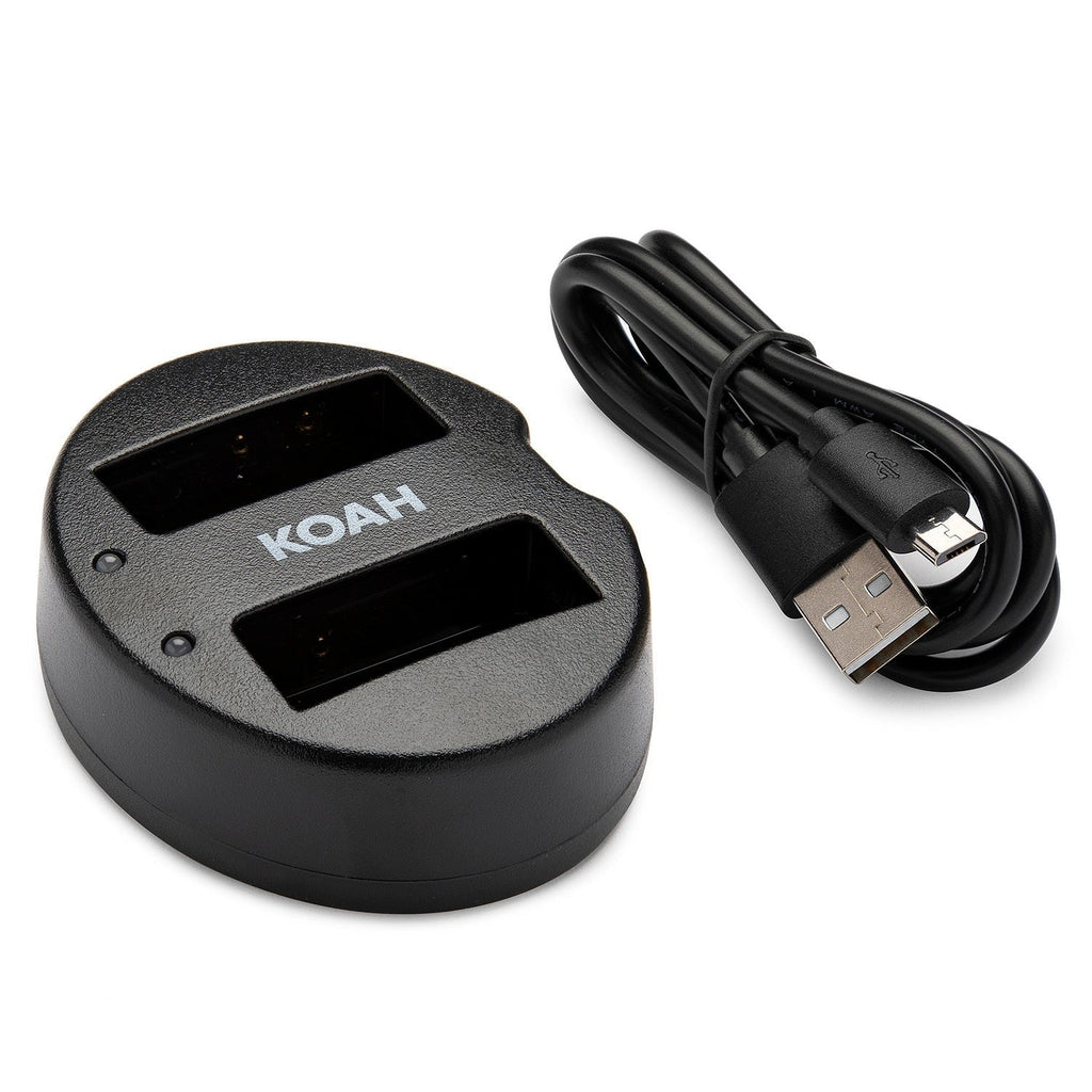 Koah PRO Panasonic DMW-BLG10 2-Pack 1100mAh Battery and Dual Charger