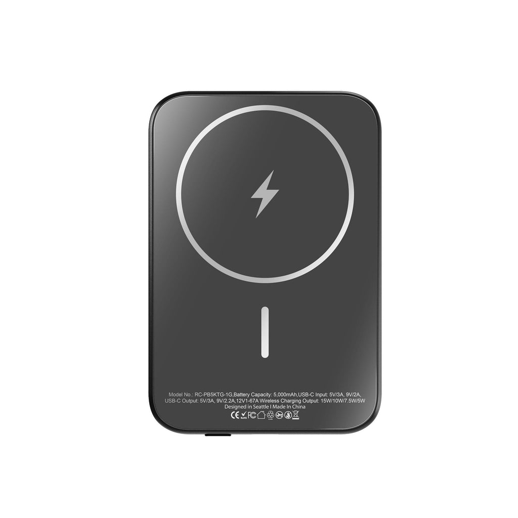 ReelCharge ReelSafe 5,000 mAh Glass Power Bank (Gray)
