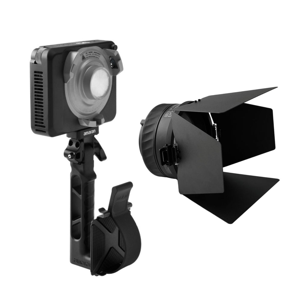 Amaran Ray 120c Full-Color RGB LED Video Light and Mini Fresnel Bundle