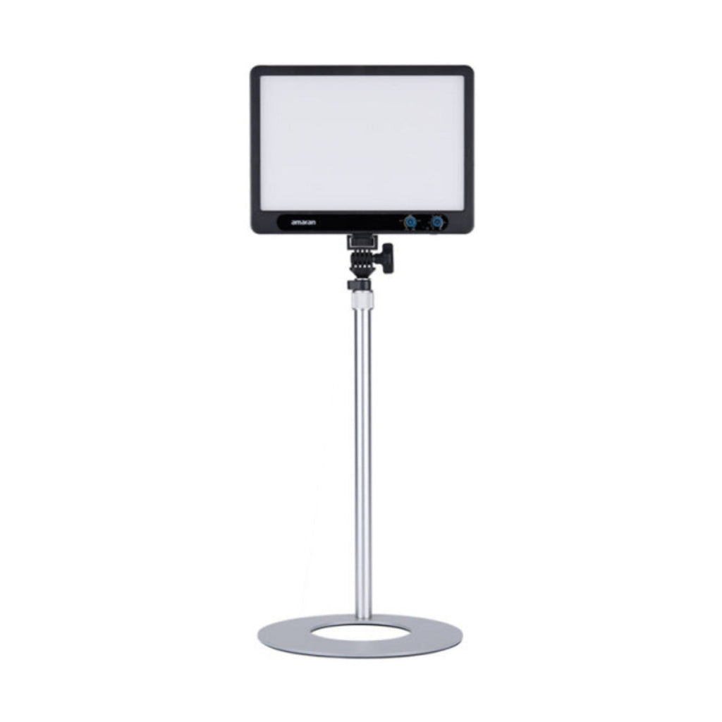 amaran Desk Stand with Steel Base and Adjustable Height and Tilt Angle (Silver)