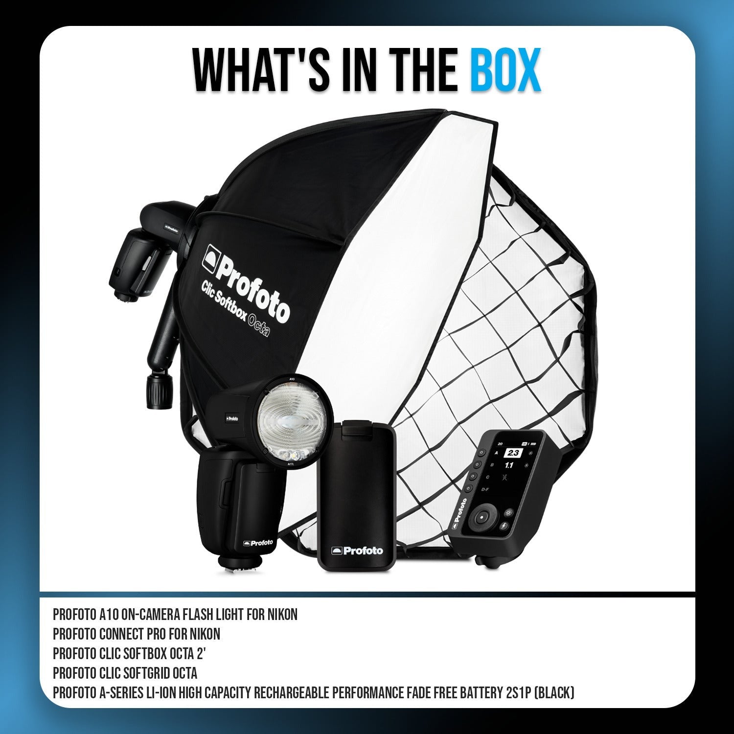 Profoto A10 On-Camera Flash Light for Nikon Bundle with Accessories