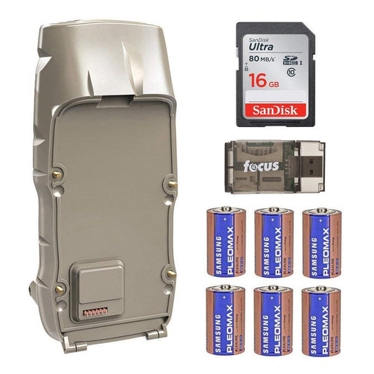 Cuddeback 3495 D-Battery Pack with D Batteries (6) with 16GB Card and Reader