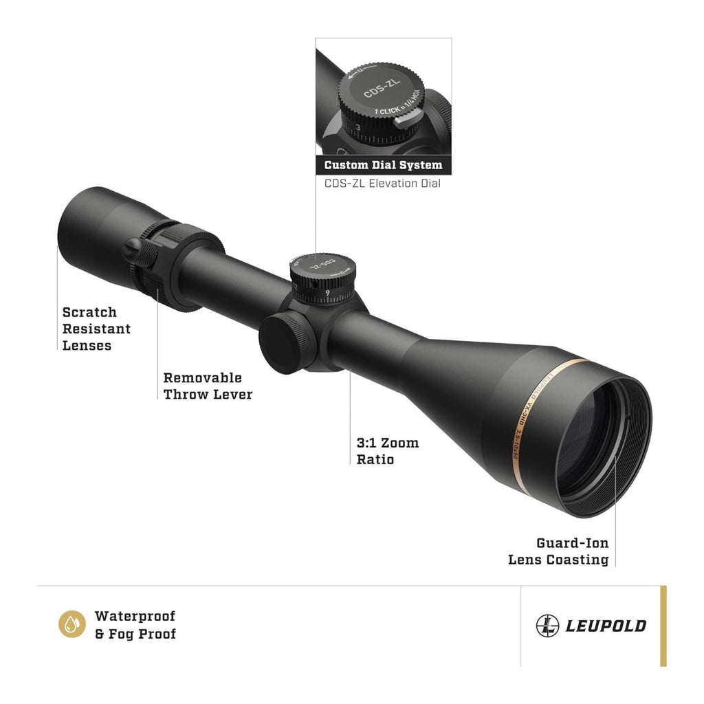 Leupold VX-3HD 3.5-10x50mm Riflescope (Matte Black)