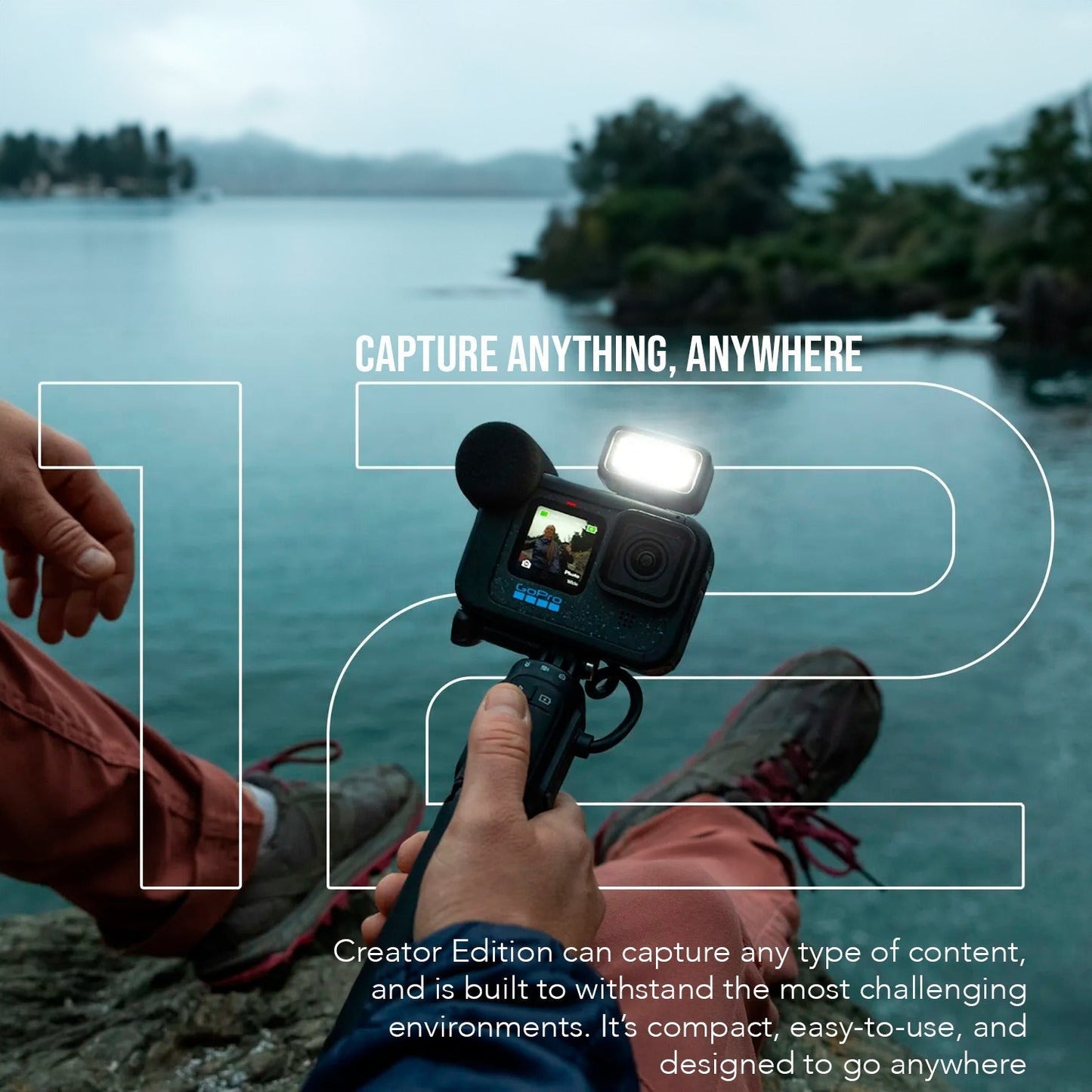 GoPro HERO12 Black Creator Edition Action Camera with Charger, Accessory Kit, and 128GB Card Bundle