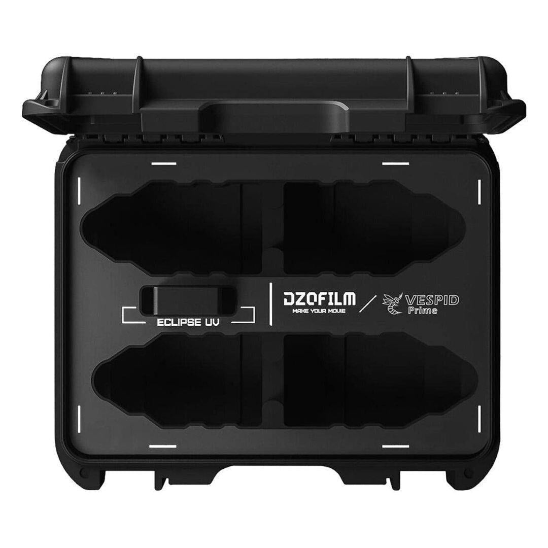 DZOFilm 4-Lens Hard Case for Vespid Prime Lens with Custom Laser-Cut Foam Inserts (Black)