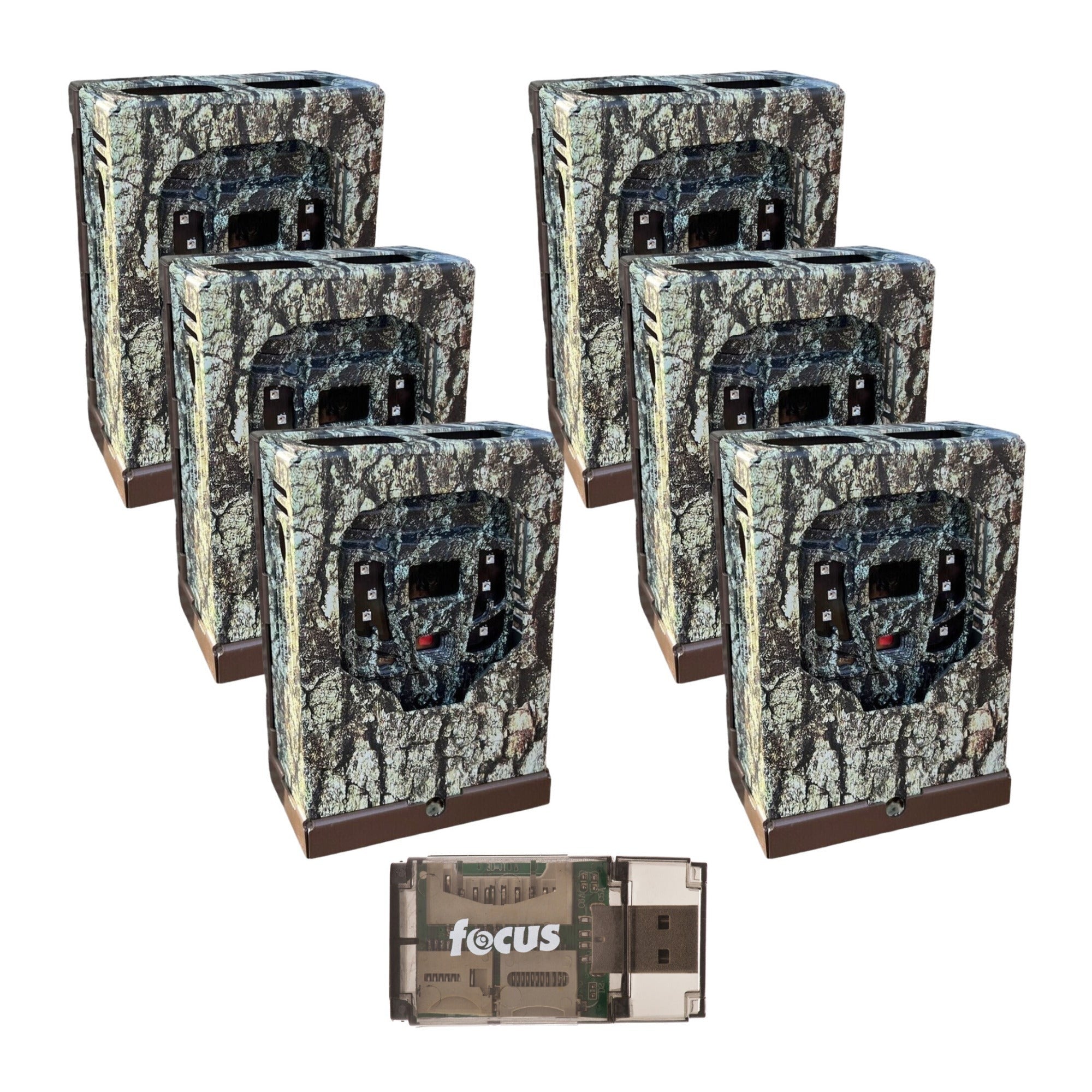 Browning Trail Cameras Sub Micro Cell Security Box (6-Pack) and Card Reader Bundle
