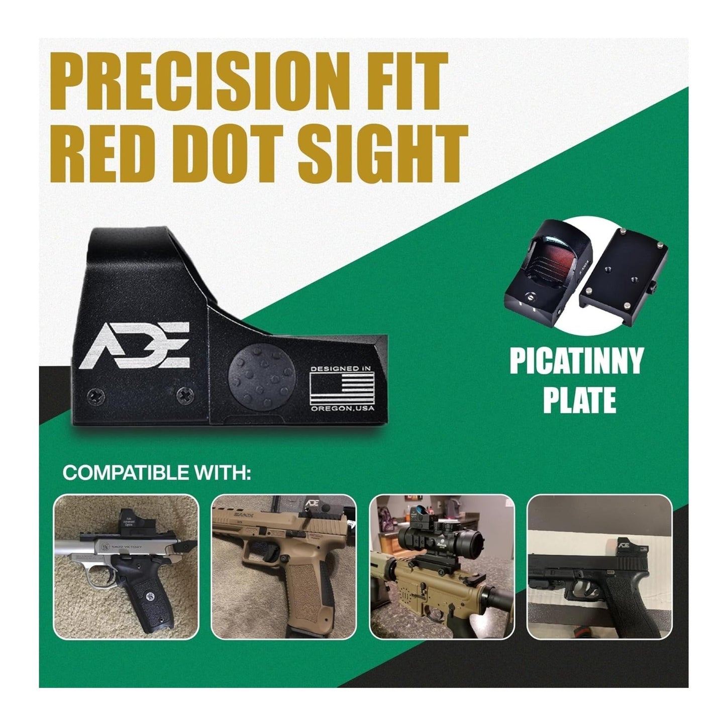 ADE Advanced Optics RD3-009-2 Waterproof Red Dot Sight with 5 MOA (Black)