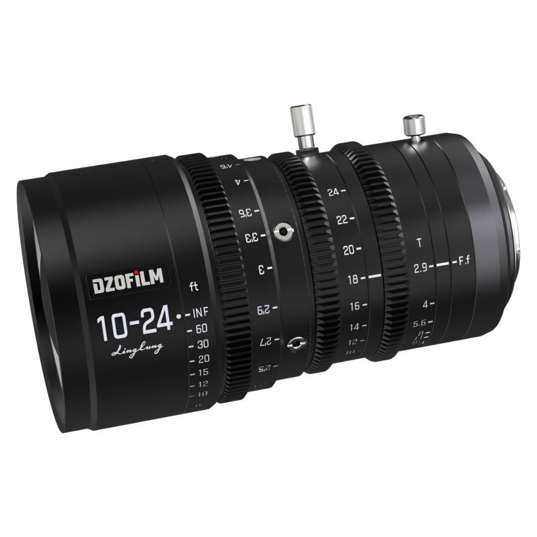 DZOFilm Linglung 10-24mm and 20-70mm T2.9 MFT Parfocal Professional Zoom Cine Lens Bundle (Black)