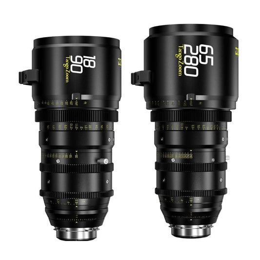 DZOFilm Tango 18-90mm T2.9 and 65-280mm T2.9-4 S35 Zoom Lens Bundle with PL or EF Mount (Black)