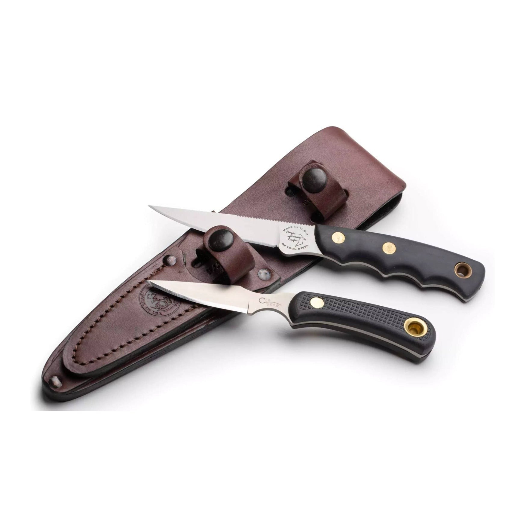 Knives of Alaska Jaeger Hunting and Cub Bear Caping Knife Combo Set - Suregrip