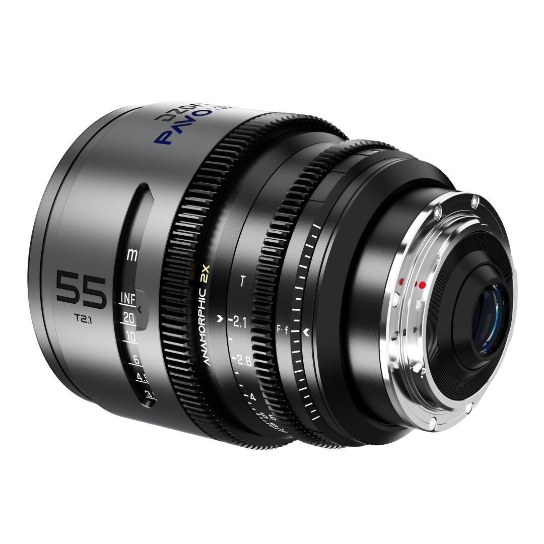 DZOFilm PAVO 55mm Anamorphic 2x T2.1 Blue Coating and PL or EF Mount Lens (Space Gray and Black)