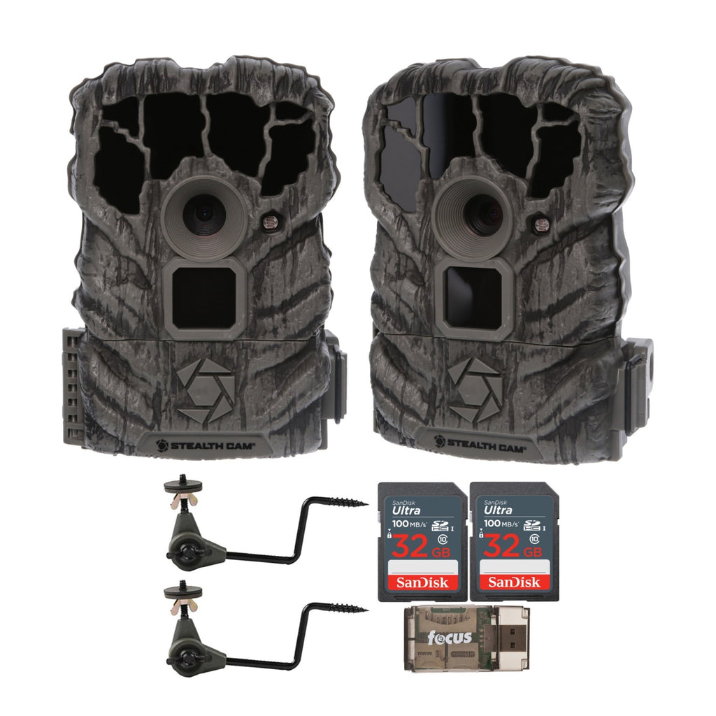 Stealth Cam Browtine 14MP Trail Camera with Video (2-Pack) Bundle
