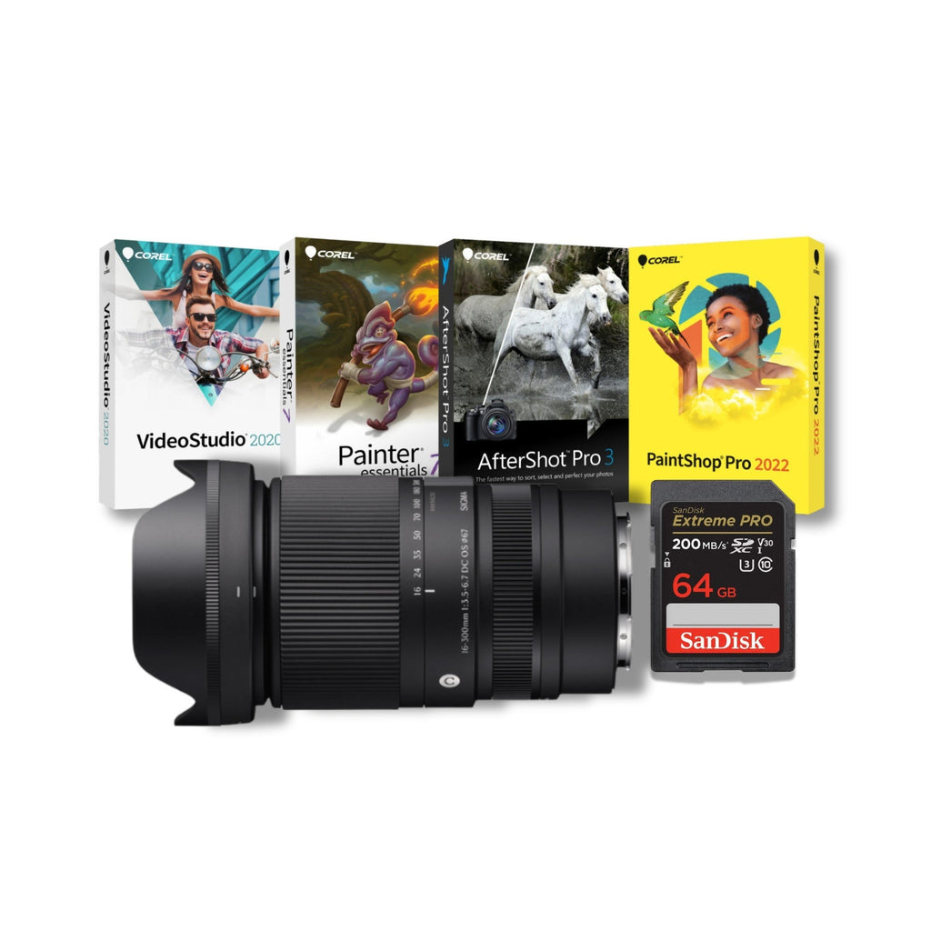 Sigma 16-300mm F3.5-6.7 DC OS Contemporary Lens (Canon RF Mount) Bundle
