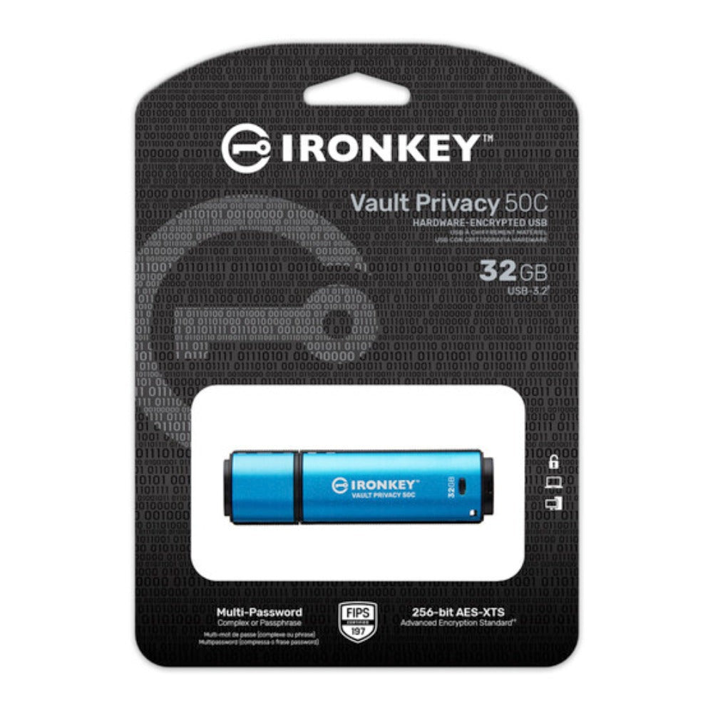 Kingston IronKey Vault Privacy 50 Series 32GB USB-C Flash Drive