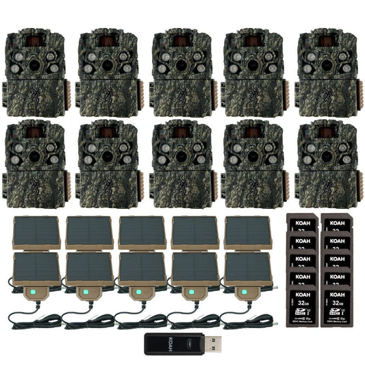 Browning Trail Camera Strike Force FHDR 40MP (10-Pack) with Accessories Bundle