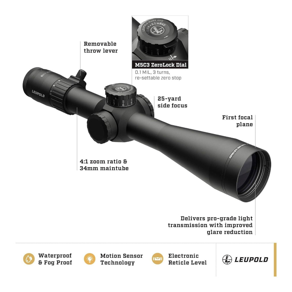 Leupold Mark 4HD 4.5-18x52 M5C3 FFP Riflescope (34mm, Matte Black)