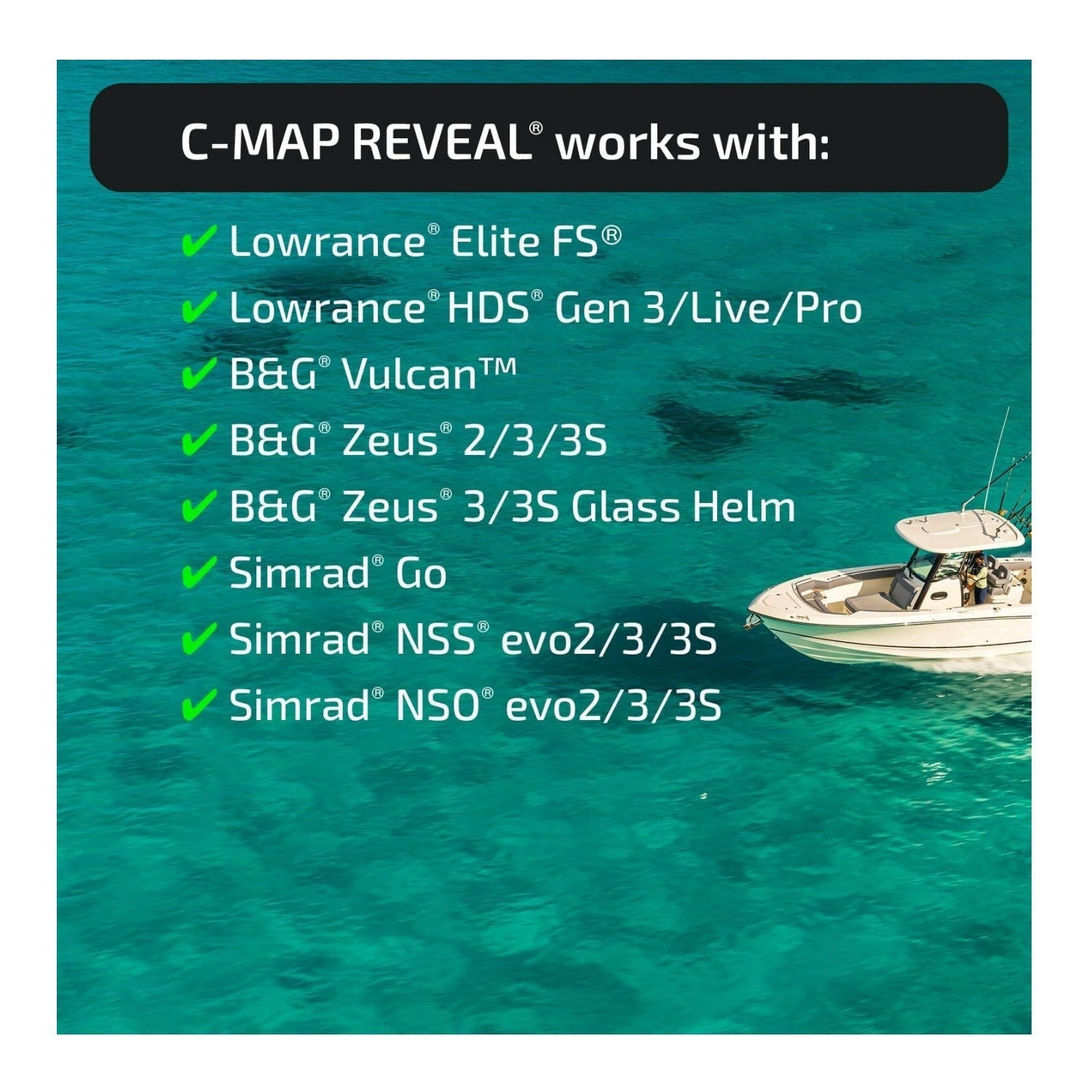 C-MAP Reveal - US Lakes North Central, Map Card for Marine GPS Navigation