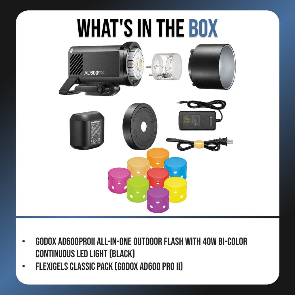 Godox AD600ProII All-In-One Outdoor Flash Bundle with FlexiGels Classic Pack