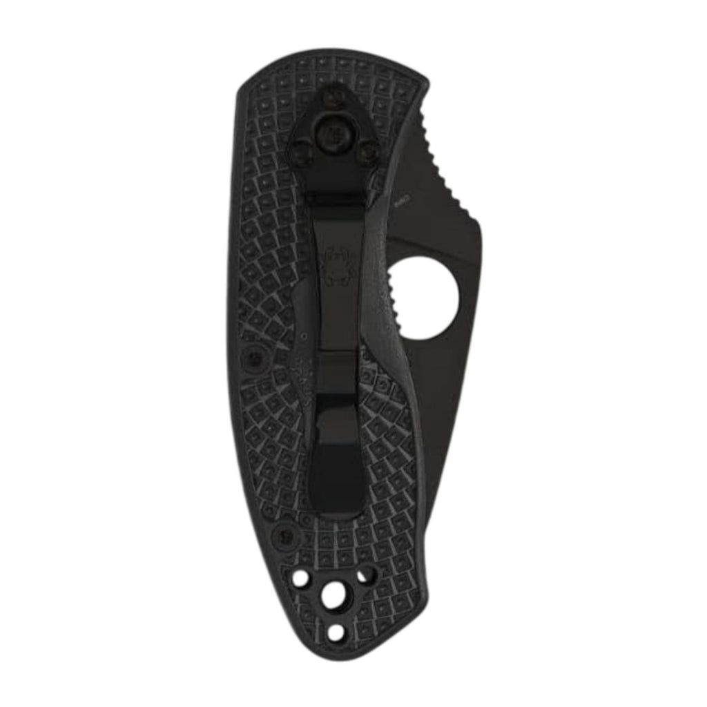 Spyderco Ambitious Lightweight Pocket Knife with 8Cr13MoV Steel Blade and FRN Handle (Black)