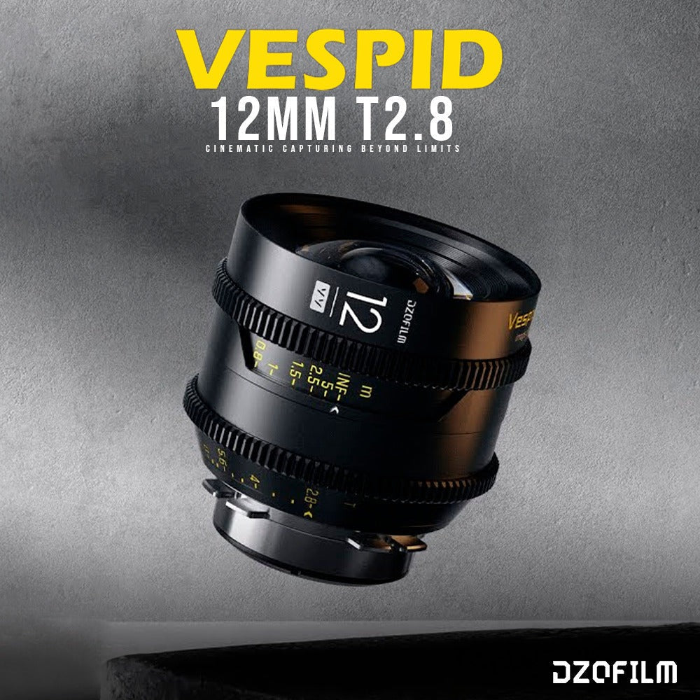 DZOFilm Vespid 12mm T2.8 Cine Lens for Soft and Natural Bokeh (ARRI PL and Canon EF Mounts) Bundle