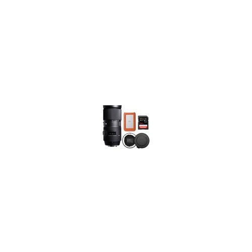 Sigma 150-600mm f/5-6.3 DG OS HSM Contemporary Lens for Nikon with Mini 1TB External Hard Drive and Accessory Bundle