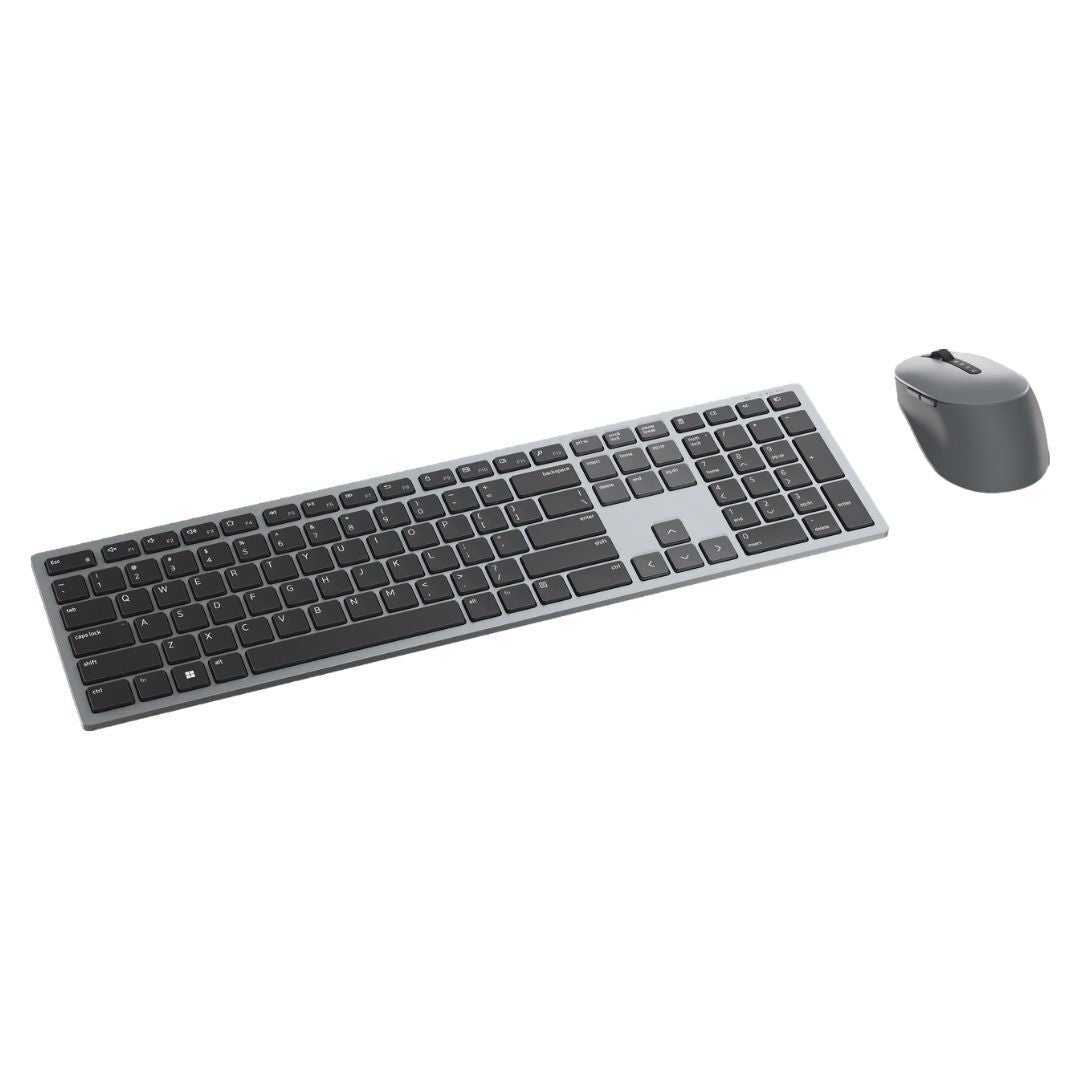 Dell Premier Multi-Device Wireless Bluetooth Keyboard and Mouse Combo with USB Receiver (Titan Gray)