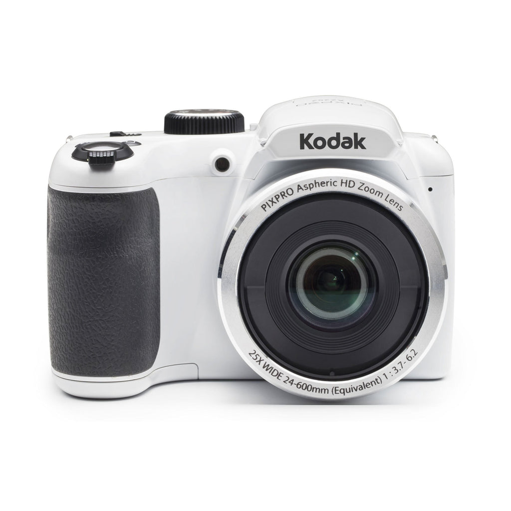 Kodak PIXPRO AZ252 16MP Digital Camera (White) with 32GB SD Card and Case Bundle