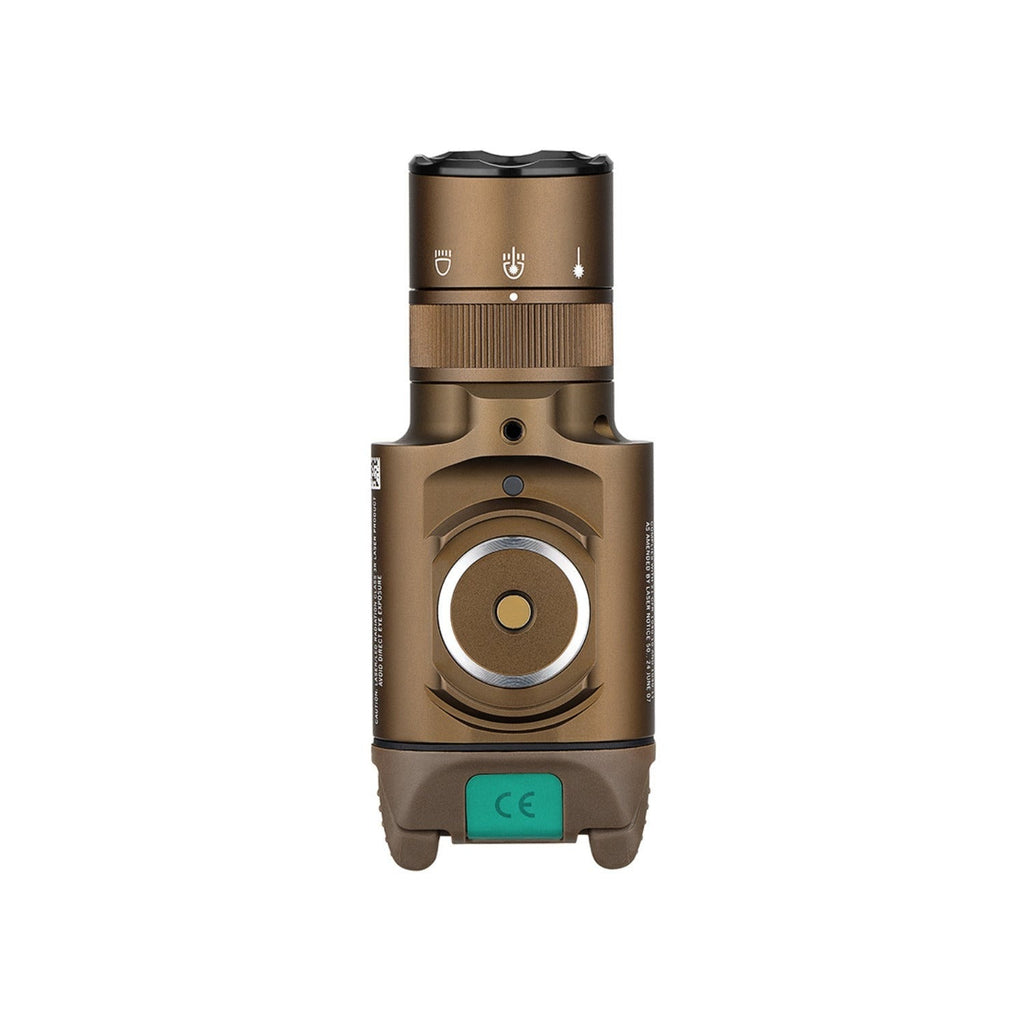 OLIGHT Baldr Pro R Rechargeable Tactical Light with Green Laser (Desert Tan)