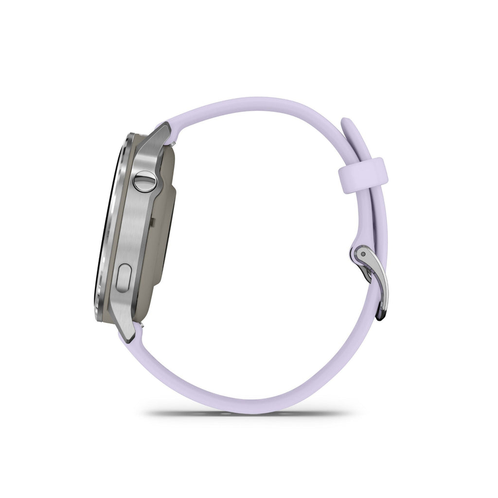 Garmin Venu 4 41mm Smartwatch (Silver with Periwinkle Silicone Band)
