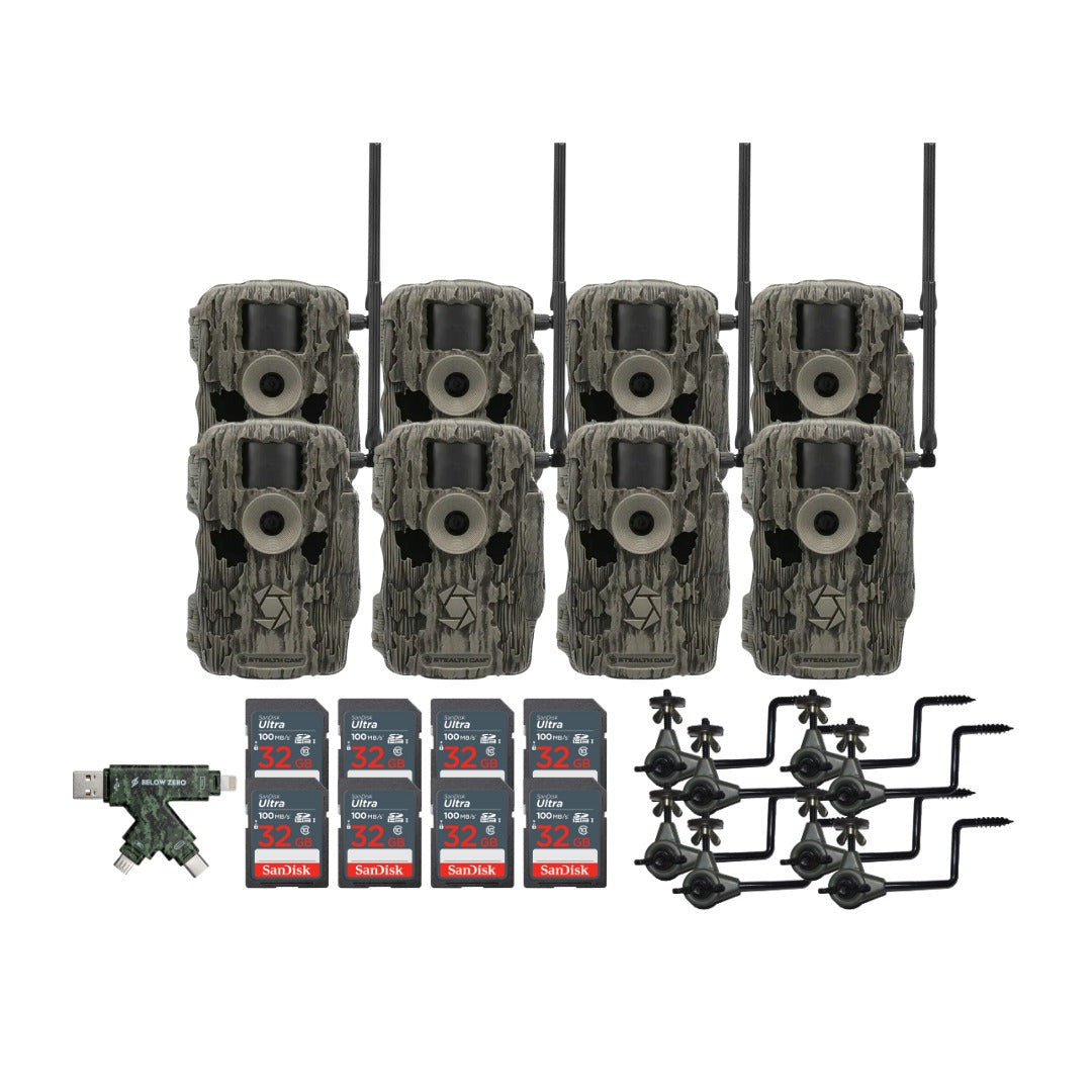 Stealth Cam 36MP Fusion Max Cellular Trail Camera with 80-Feet Detection Range (2-Pack) x 4 Bundle
