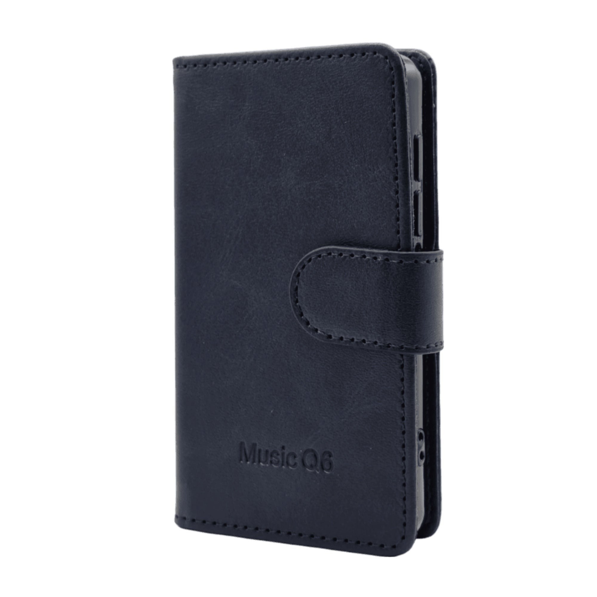 Samvix Leather Book Case for Q6 Music Player (Blue)