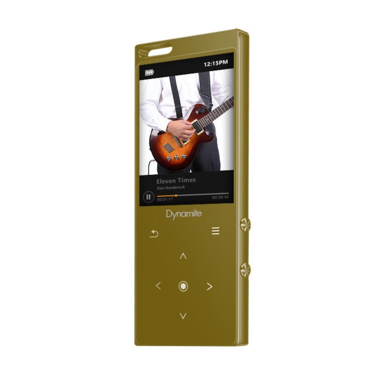 Samvix Dynamite Kosher 8GB MP3 Player with Bluetooth, Touch Buttons, & Voice Recorder (Gold)