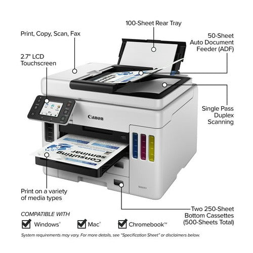 Canon Maxify GX7021 Wireless MegaTank All-In-One Color Printer