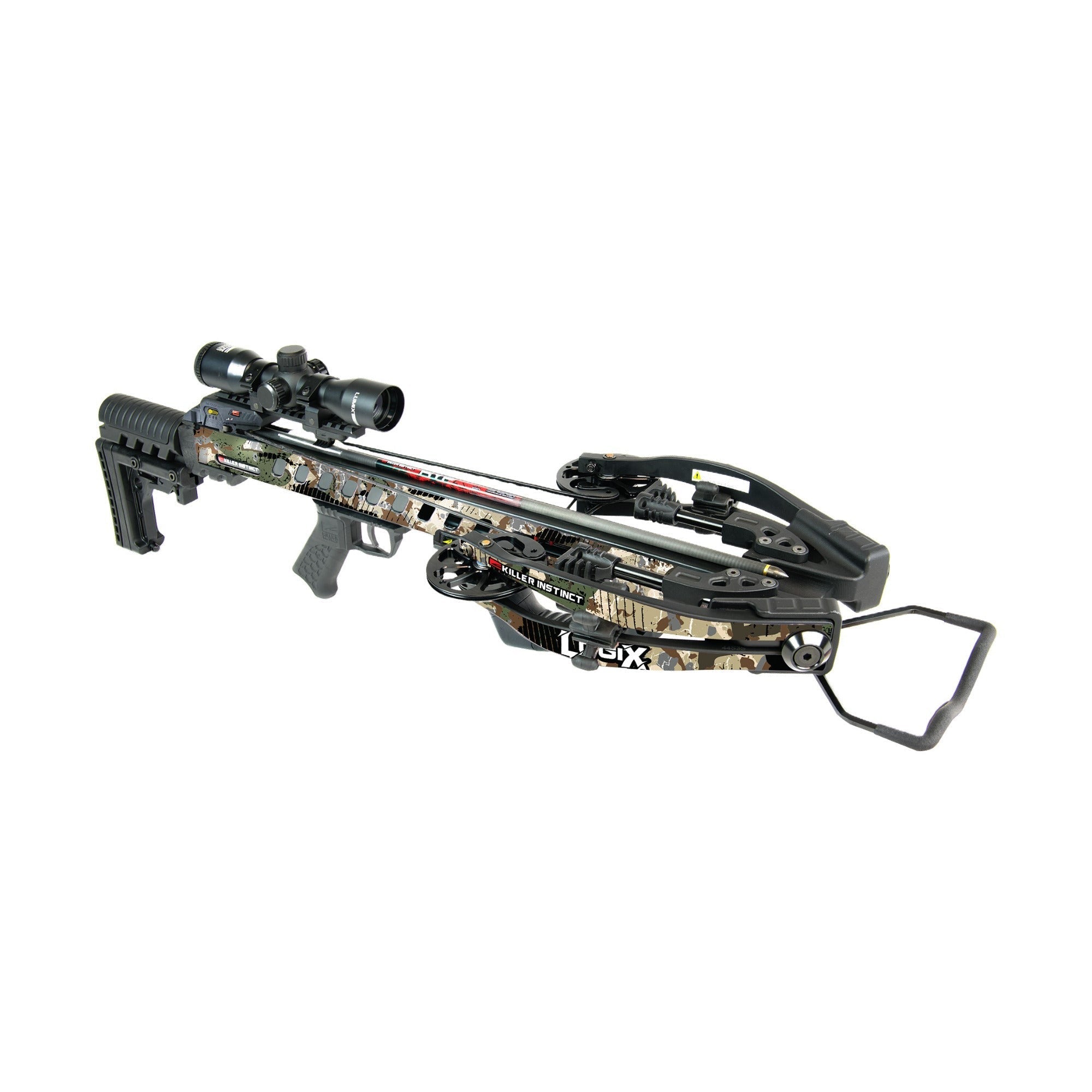Killer Instinct LogiX DC 435 FPS Crossbow Package Bundle with Compact Crank, Bolts, and Broadheads