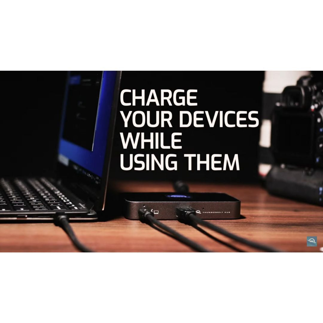 OWC Thunderbolt Hub with Three Thunderbolt 4 Ports and One USB Port for Thunderbolt 4 PC