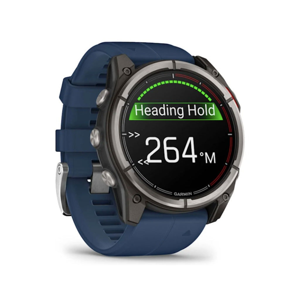 Garmin quatix 8 AMOLED Marine GPS Smartwatch (51mm, Titanium/Captain Blue) (Used)