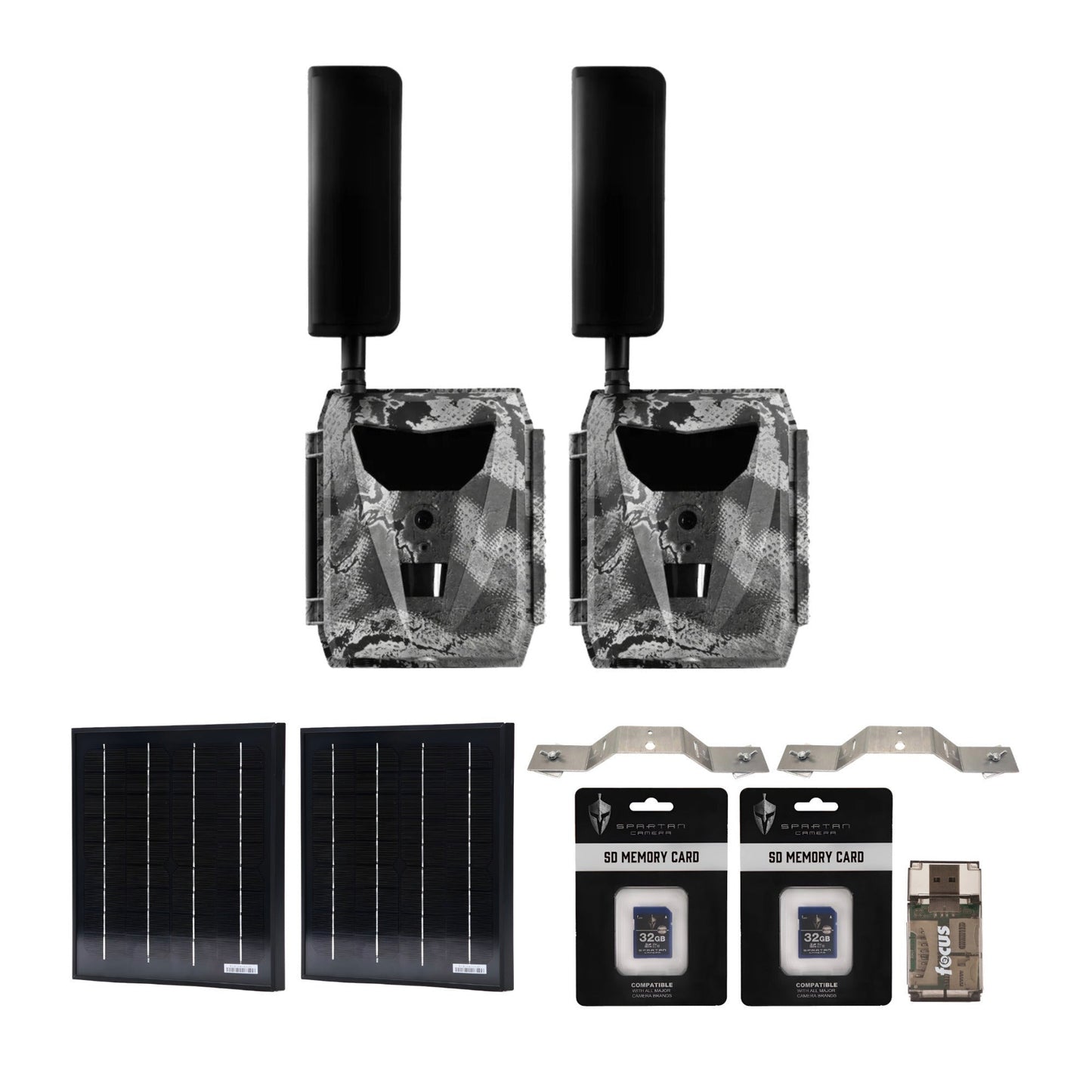 Spartan GoLive 4G/LTE Live Streaming Trail Camera with Solar Panel and Accs