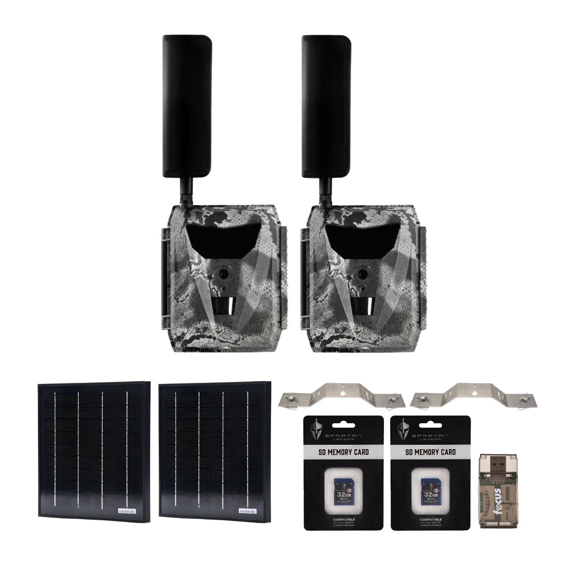 Spartan GoLive 4G/LTE Live Streaming Trail Camera with Solar Panel and Accs